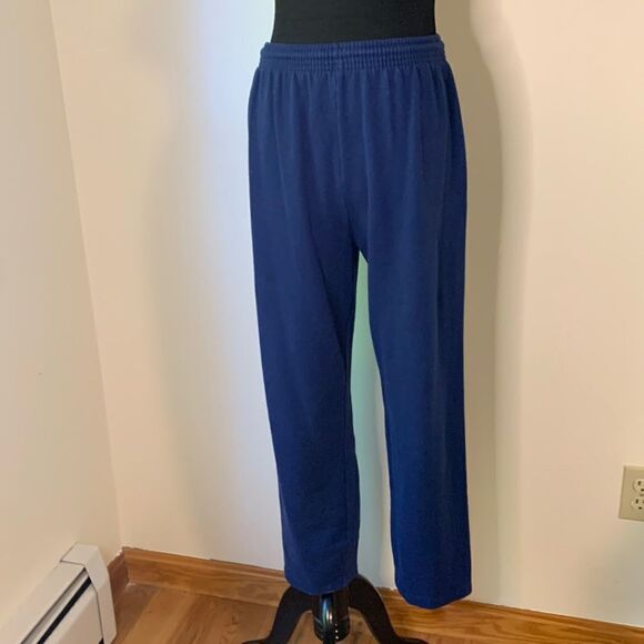 Y2K Fruit Of the Loom high rise Retro Navy Sweatpants & Denim Pocket size Med - Picture 2 of 15